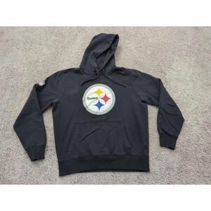 Pittsburgh Steelers Hoodie Mens Medium NFL Team Apparel New‎ Era Black